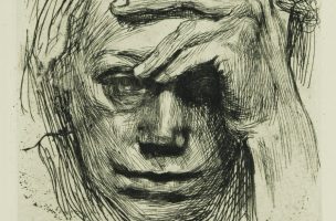 Käthe Kollwitz (1867–1945): Selbstbildnis, Radierung, 1910, Klassik Stiftung Weimar.