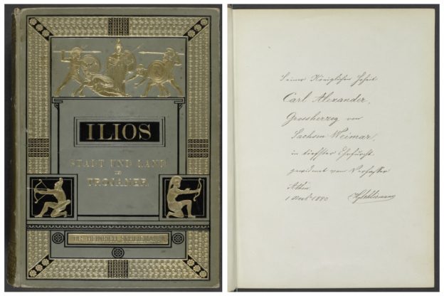 Heinrich Schliemann: Ilios. Stadt und Land der Trojaner. Leipzig 1881. Sgn. CA 193a, Klassik Stiftung Weimar.