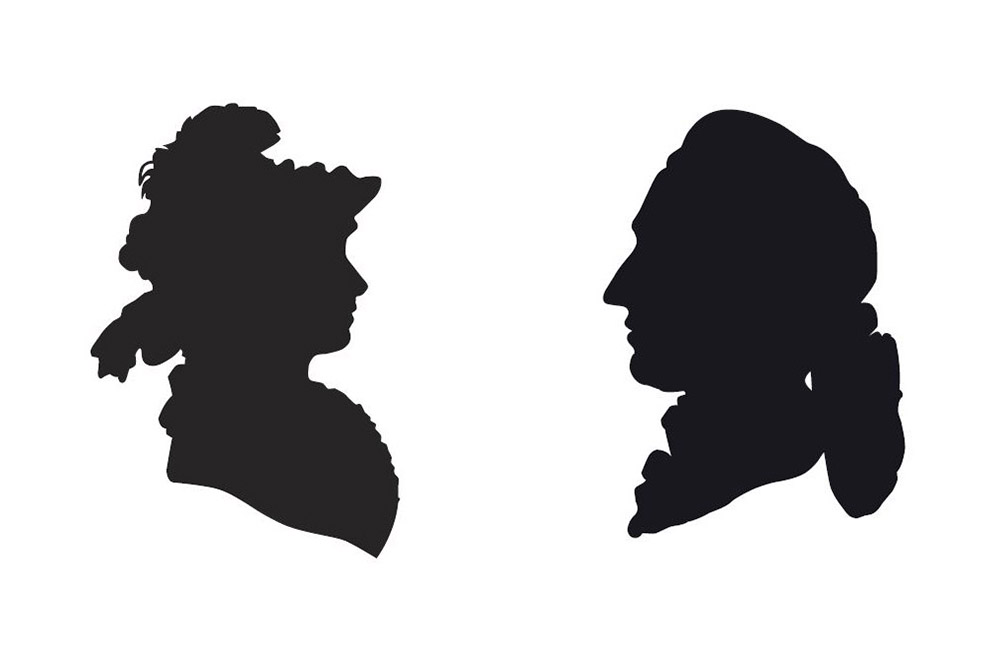 Silhouetten Charlotte von Steins und Johann Wolfgang von Goethes, Klassik Stiftung Weimar