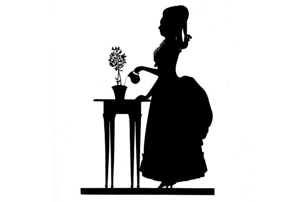 Silhouette einer Dame der Hofgesellschaft, Klassik Stiftung Weimar