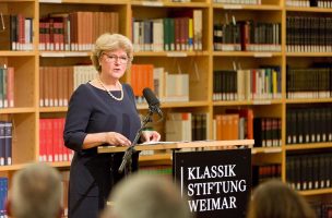 Staatsministerin Monika Grütters bei Ihrer Grundsatzrede in Weimar