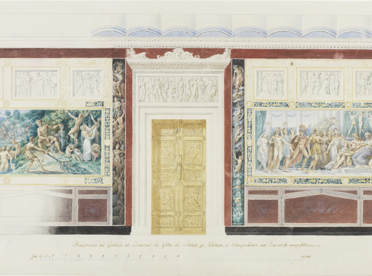Entwurf zur Hauptwand der Goethegalerie